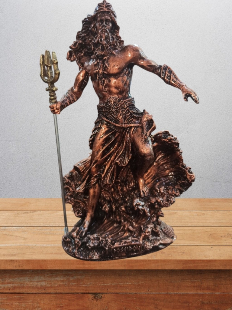 Poseidon Biblo 25 Cm Mitolojik Kahraman Heykel Dekor Hediyelik Eşya